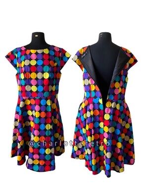 Polka Dot Swing Dress w Pockets • 3X